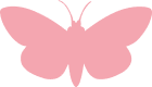 Pink butterfly silhouette on black background